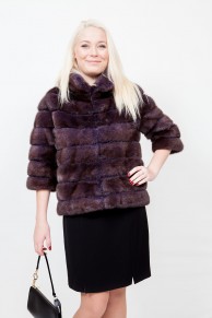 (Reserved) Brown/Purple Mink Jacket