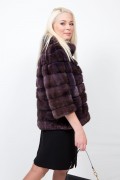 (Reserved) Brown/Purple Mink Jacket