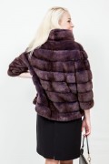 (Reserved) Brown/Purple Mink Jacket