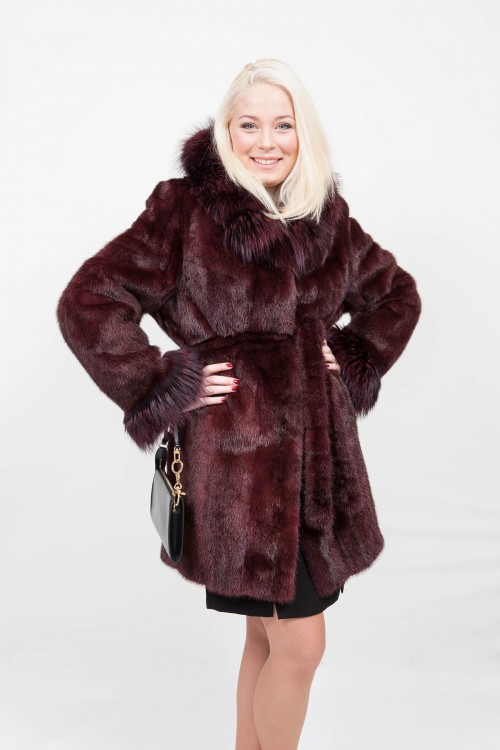 Bordeaux Mink Coat