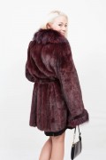 (Sold) Violet Mink and Fox Coat