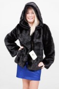 (RESERVED) Long Black Mink Jacket