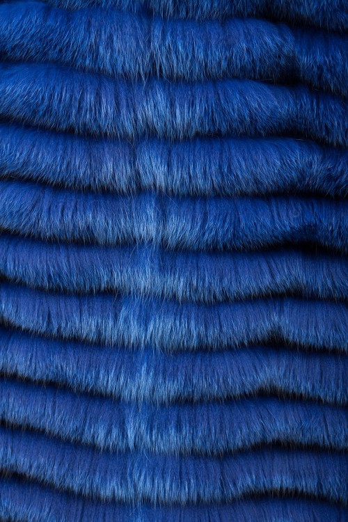 (SOLD) Long Blue Fox Vest