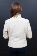 Beige Leather Plongé Jacket