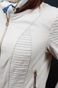 Beige Leather Plongé Jacket