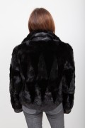 (SOLD) Black Mink Jacket and Leather