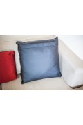 Coussin Noir en Cuir & Peau de Vache