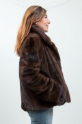 Veste de Vison Marron "Mahogany"