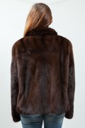 Veste de Vison Marron "Mahogany"