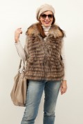 Brown Fin Raccoon Vest