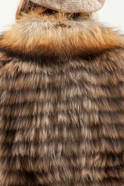 Brown Fin Raccoon Vest