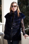 Dark Blue Mink Vest