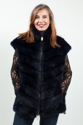 Dark Blue Mink Vest