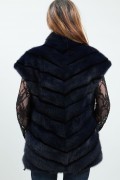 Dark Blue Mink Vest