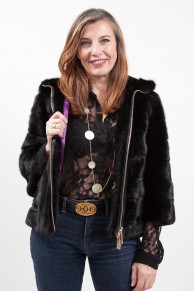 Black Mink Jacket with Hood