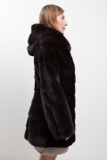 Dark Brown Mink Coat with Hood