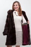 Long Manteau de Vison Mahogany Velvet "Romagna Furs"