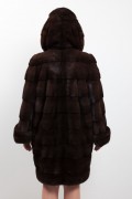 Long Mahogany Velvet Mink Coat, "Romagna Furs"