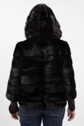 Black Mink Jacket with Hood