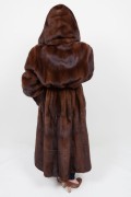 Brown Mink Coat with Hood