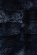 Dark Blue Short Mink Jacket 