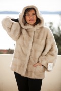 Palomino Mink Jacket with Hood