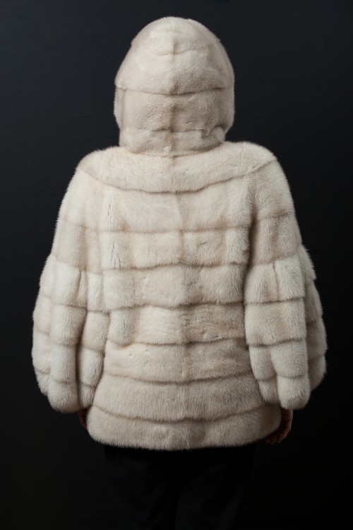 Veste &agrave; Capuche de Vison Palomino