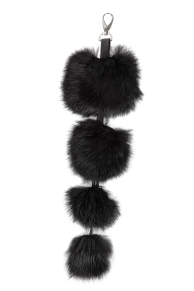 Bag Charm in Black Fox