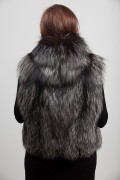 Short Silver Fox Vest