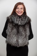 Short Silver Fox Vest