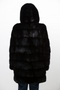 Black  Mink Coat with Hood "Balli Furs"