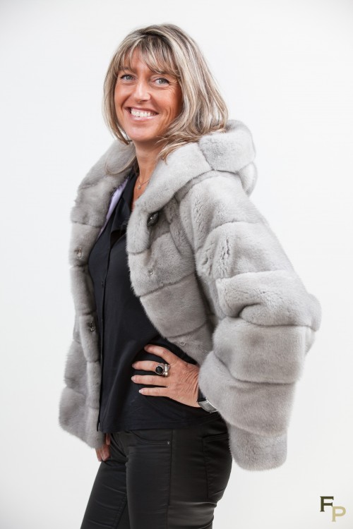 Grey Sapphire Mink Jacket