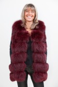 Long Bordeaux Fox Vest