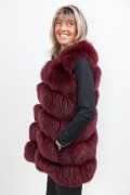 Long Bordeaux Fox Vest