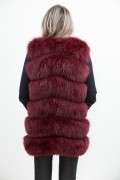 Long Bordeaux Fox Vest