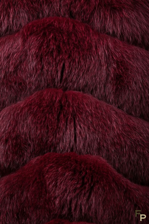 Long Bordeaux Fox Vest