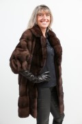 Brown Mink Coat "Jacky O" 