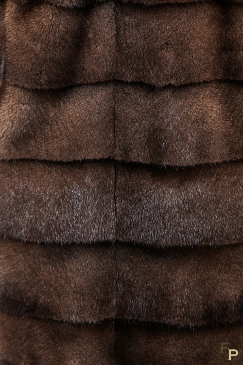 Manteau "Jacky O" de Vison Mahogany