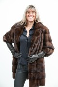 Brown Mink Coat "Jacky O" 