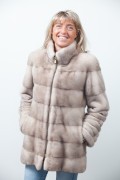 Long swinger mink coat