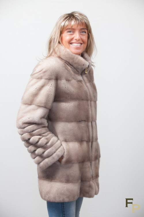 Long swinger mink coat