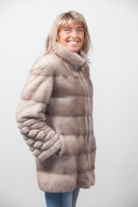 Long swinger mink coat