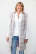 Cashemere Coat with Grey Mink Vest