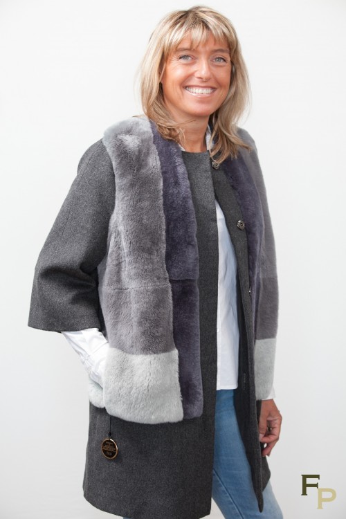 Manteau en Cachemire et Rex Rabbit Antonio Didonè