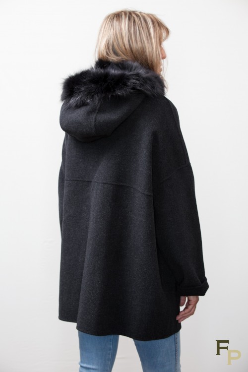 Manteau en Laine et Fourrure de Renard