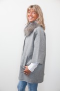 Manteau en Laine et Raccoon