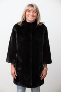 Long swinger mink coat