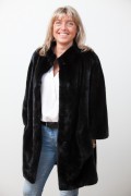 Long swinger mink coat