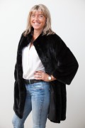 Long swinger mink coat