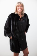 Long swinger mink coat